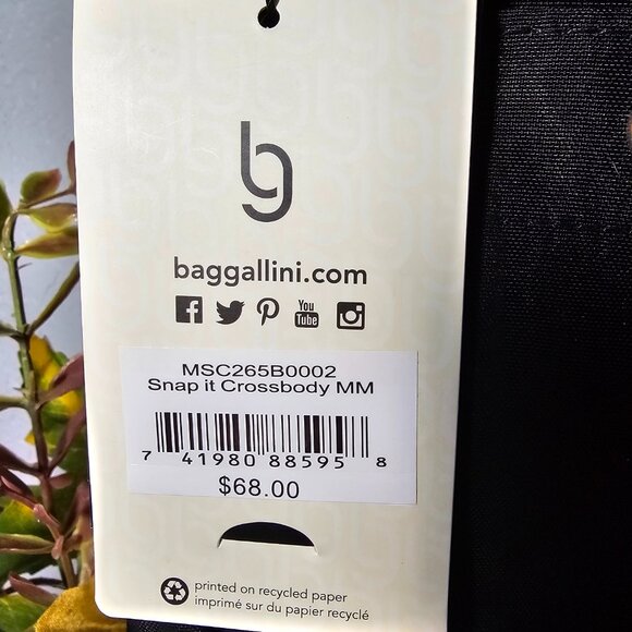 BAGGALLINI Black Leopard Print Snap It Crossbody Bag MM – NWT - Picture 14 of 14